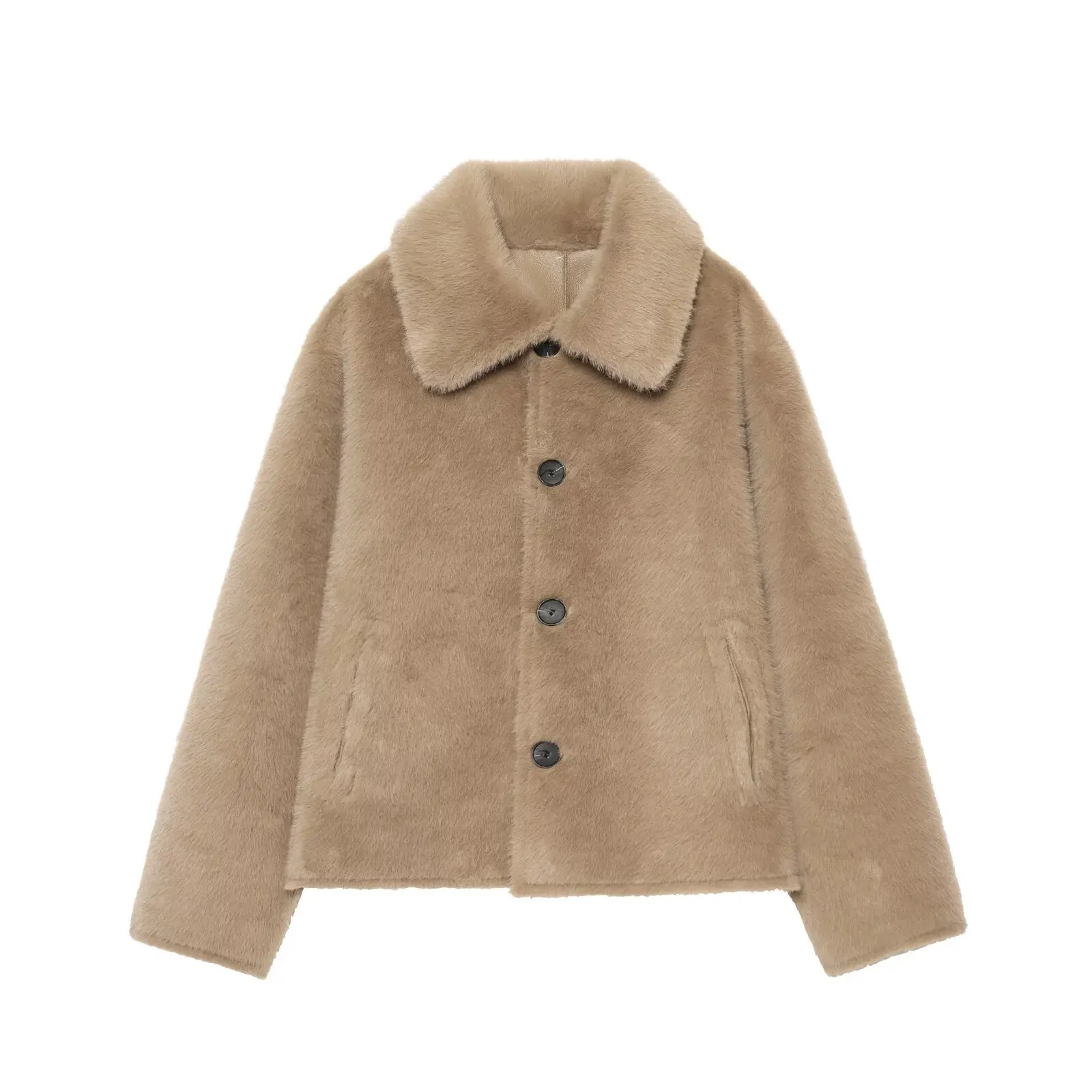KONDALA Damen Vintage Chic Kunstpelz- & Lederjacke Elegante Doppelseitige Wendbare Jacke 2026 Herbst Winter Pendler-Freizeitmantel – Detail 5