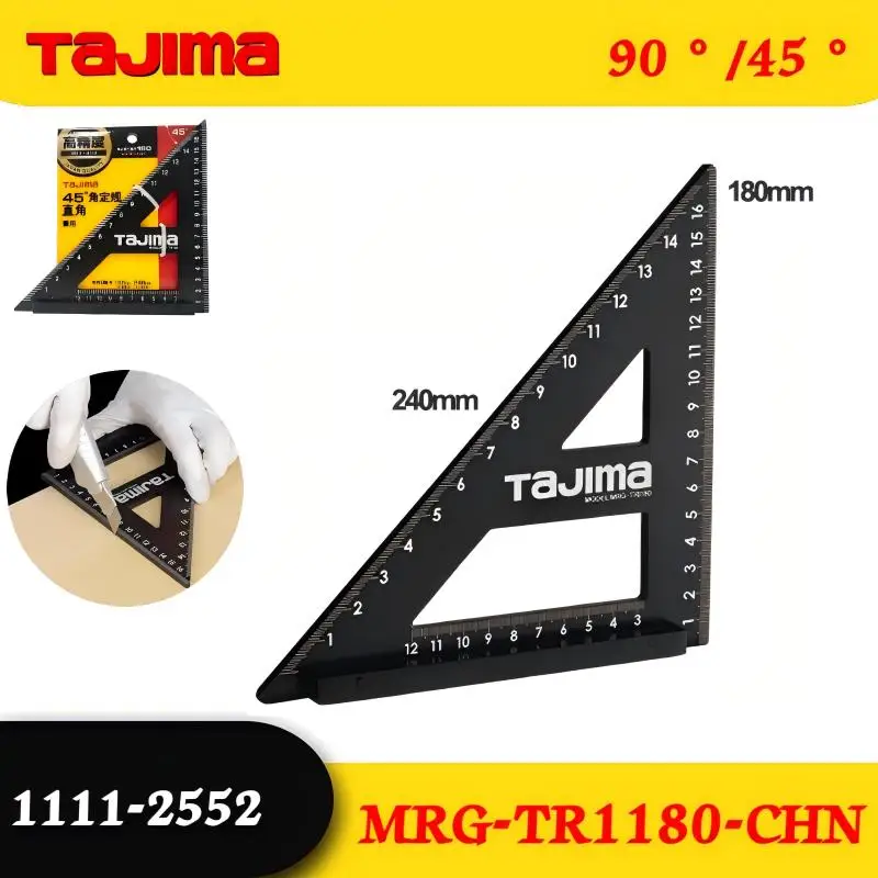 

Tajima 1111-2552 MRG-TR1180-CHN Precision Miter Saw Guide - 90°/45° Woodworking Tool, Accurate Measuring & Straight Cuts