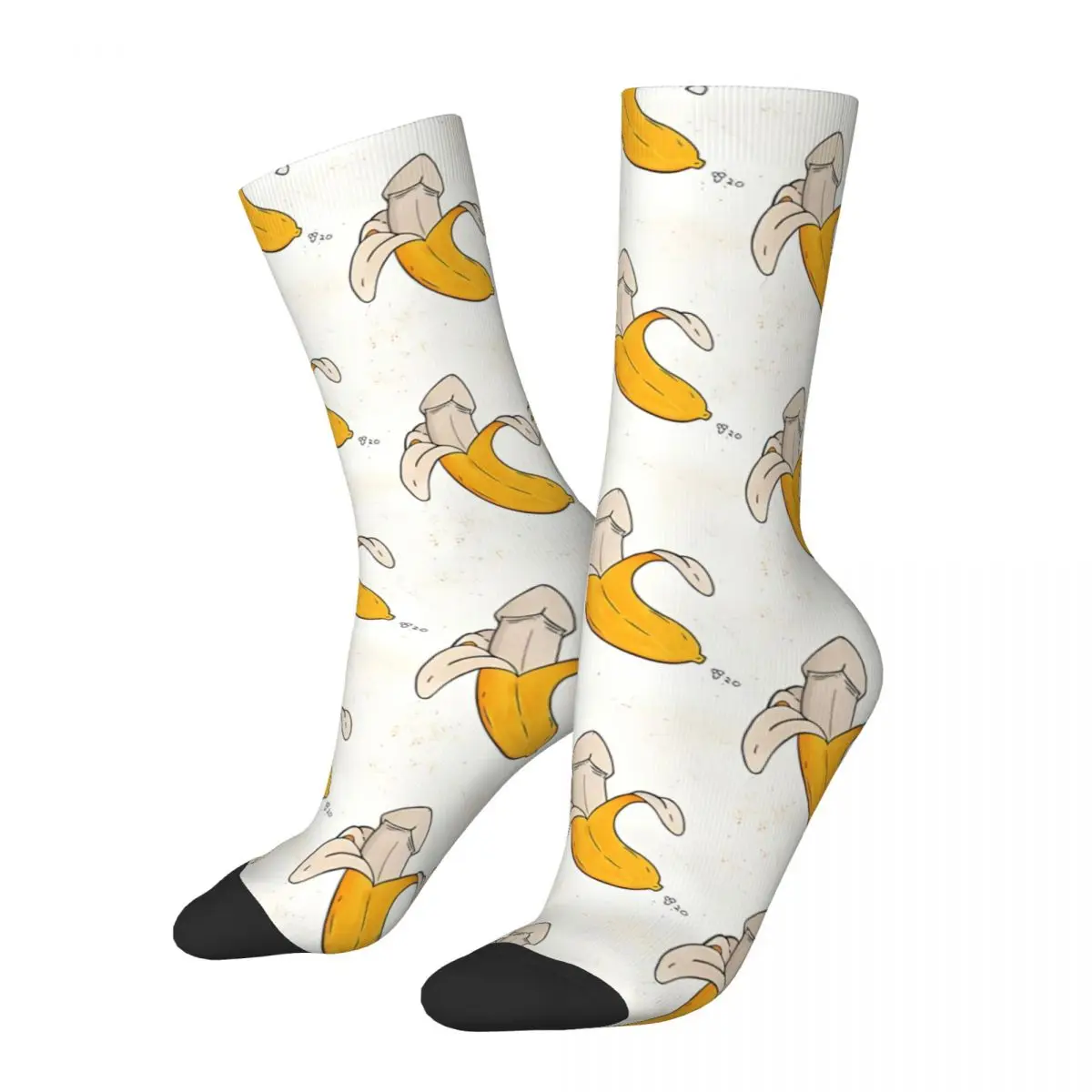 Banana Dicks Penis Socks Travel 3D Print Boy Girls Mid-calf Sock