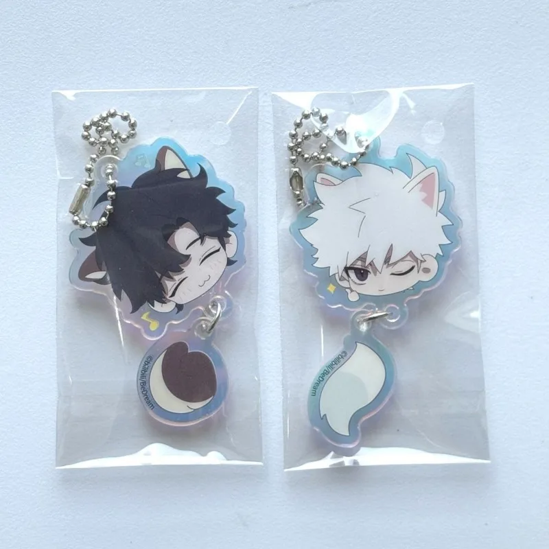 New Link Click Laser Keychain Lucas Anime Peripheral Cute Creativity Exquisite Series Laser Keychain Schoolbag Ornament Gifts