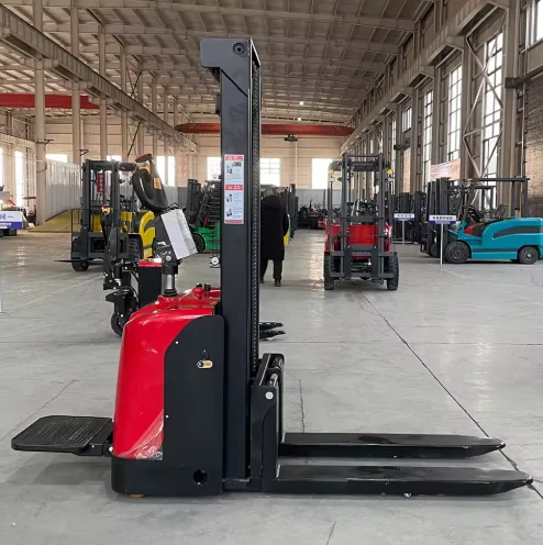 Customized Standing Full Electric Pallet Stacker 1ton Stacker Standing Drive Pallet Lift Forklift Factory Direct Sale
