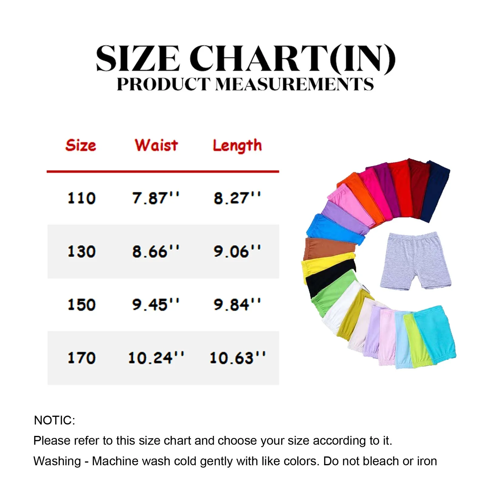 Girls' Colorful Short Leggings 5