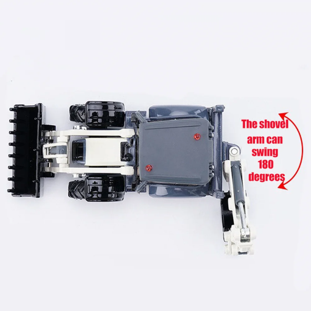 1:50 Alloy Diecast Excavator Inertia 4 Wheel Shovel Loader 2-way Forklift Bulldozer Backhoe Loader Truck Model Toys Collections