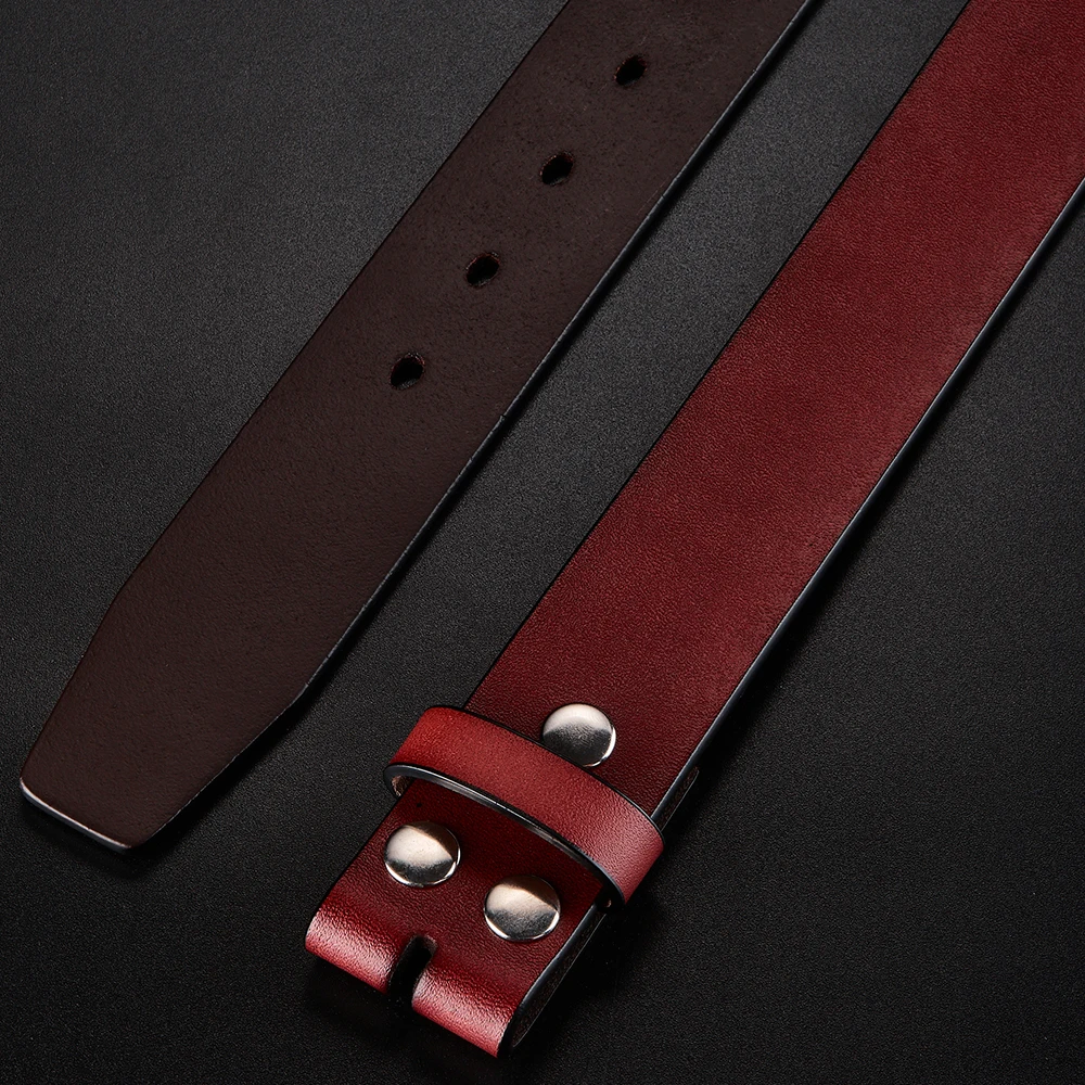 LUCKACE Genuine Leather Belts for Men Business Great Quality Belt Body 3.8cm Width No Buckle