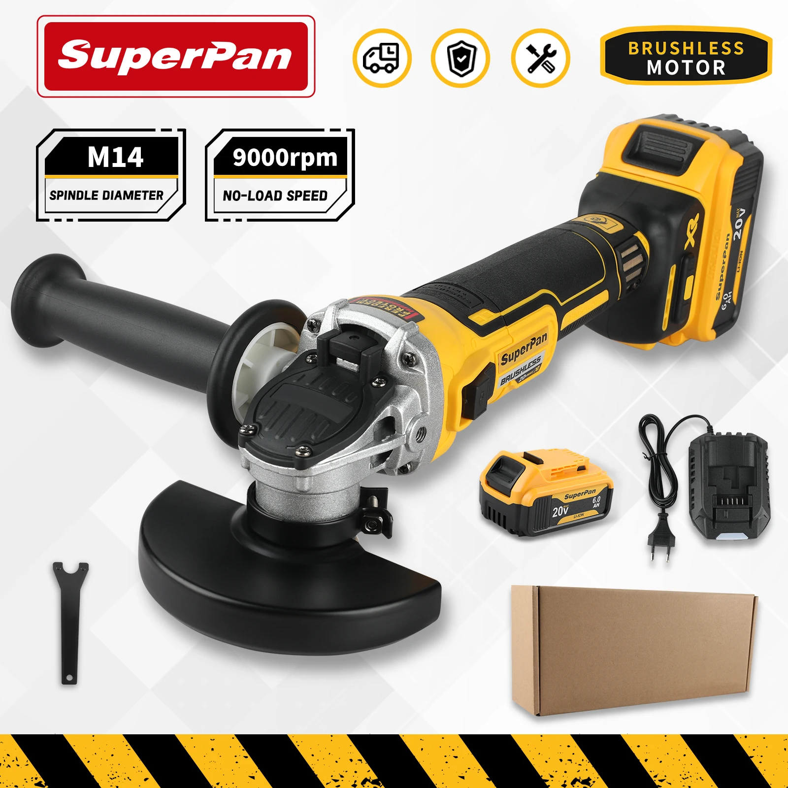 

Brushless 18V SUPERPAN DCG405 – 125mm Flat Head Angle Grinder Bare Cutting Power Tool