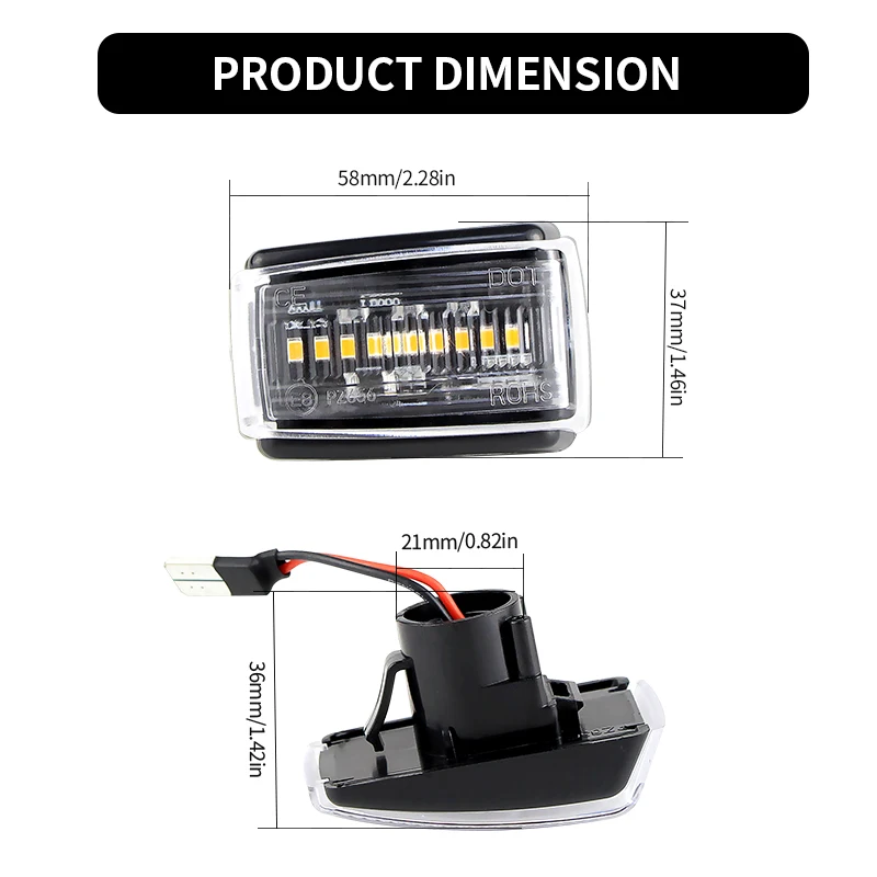 

2PCS Canbus For Volvo C70 97-05 V40 95-04 V70 95-00 V90 96-98 S40 95-03 S70 96-00 S90 96-99 LED Side Marker Turn Signal Lights