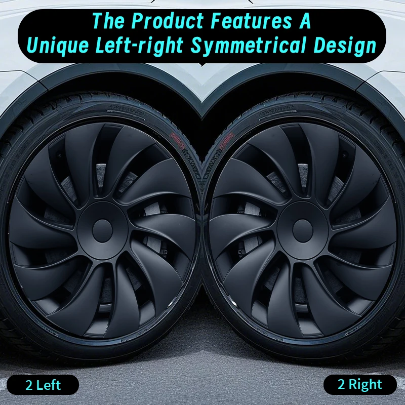 4 قطعة 19 بوصة HubCap ل تسلا نموذج Y جونيبر 2025 إعصار نمط السيارات Hubcap استبدال عجلات غطاء كامل حافة الملحقات