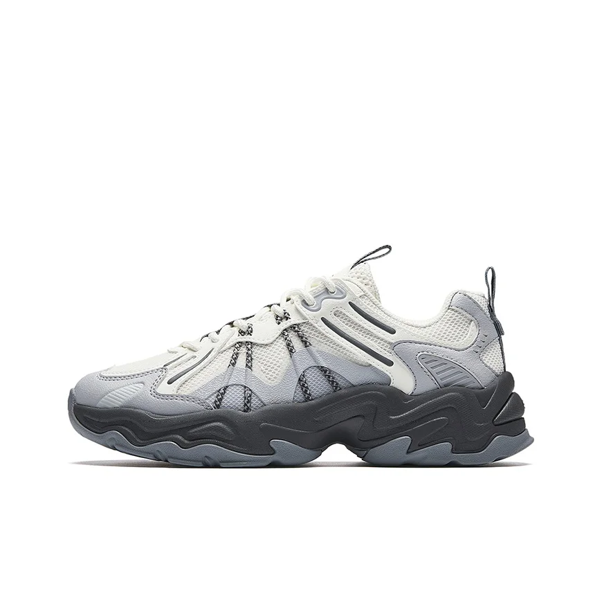 ANTA Meteorite 2V2 Casual Shoes Women's Low Top Ivory White/Lime Stone/Castle Gray 122628857-4