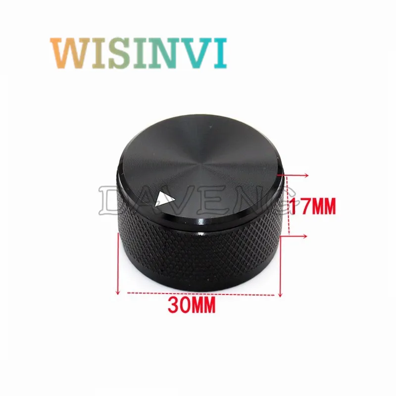 1 Stück Gerändelte Aluminiumlegierung Drehknopfkappe 30 * 17mm Potentiometerknopf Audioknopfkappe Röhrenverstärker Innenloch 6,0MM – Detail 5