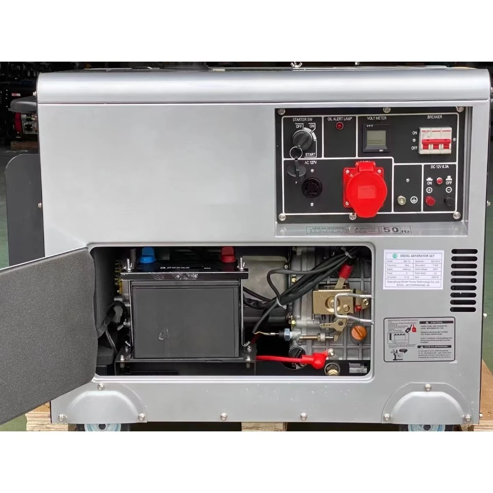 50/60hz 10kw Silent Generator 220v/380v Single/Three Phase Soundproof Portable Generator 10kva 12kva With ATS
