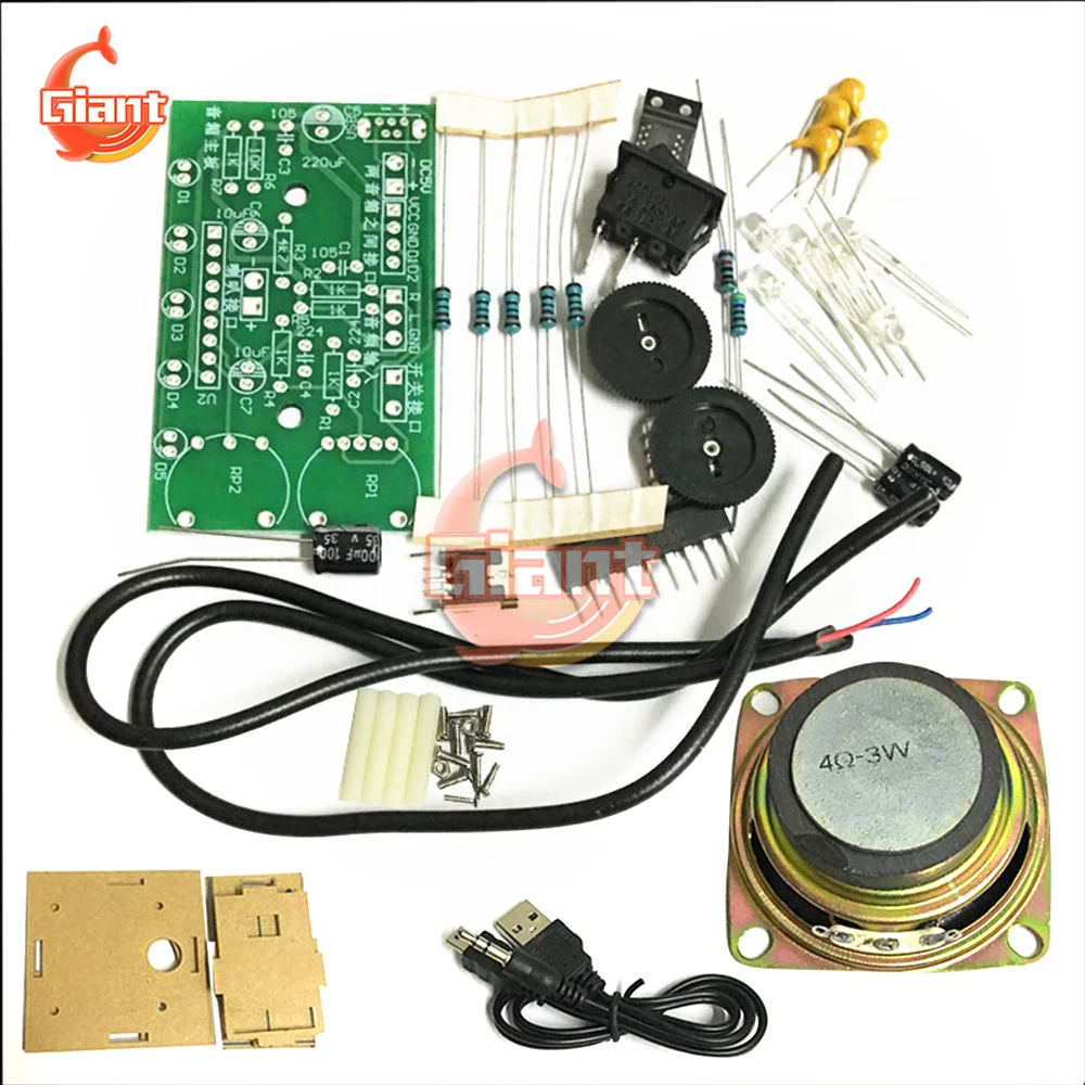 DIY Electronic Kit Mini Power Amplifier Speaker Production Assembly Electronics Soldering Project Kit Practice Speakers 3W