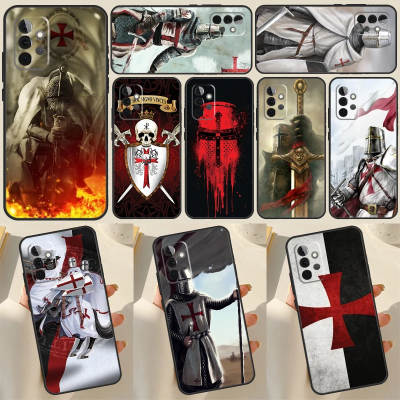 Knights Templar Case For Samsung Galaxy A54 A34 A14 A53 A13 A33 A73 A50 A12 A22 A32 A52 A72 A51 A71 Coque