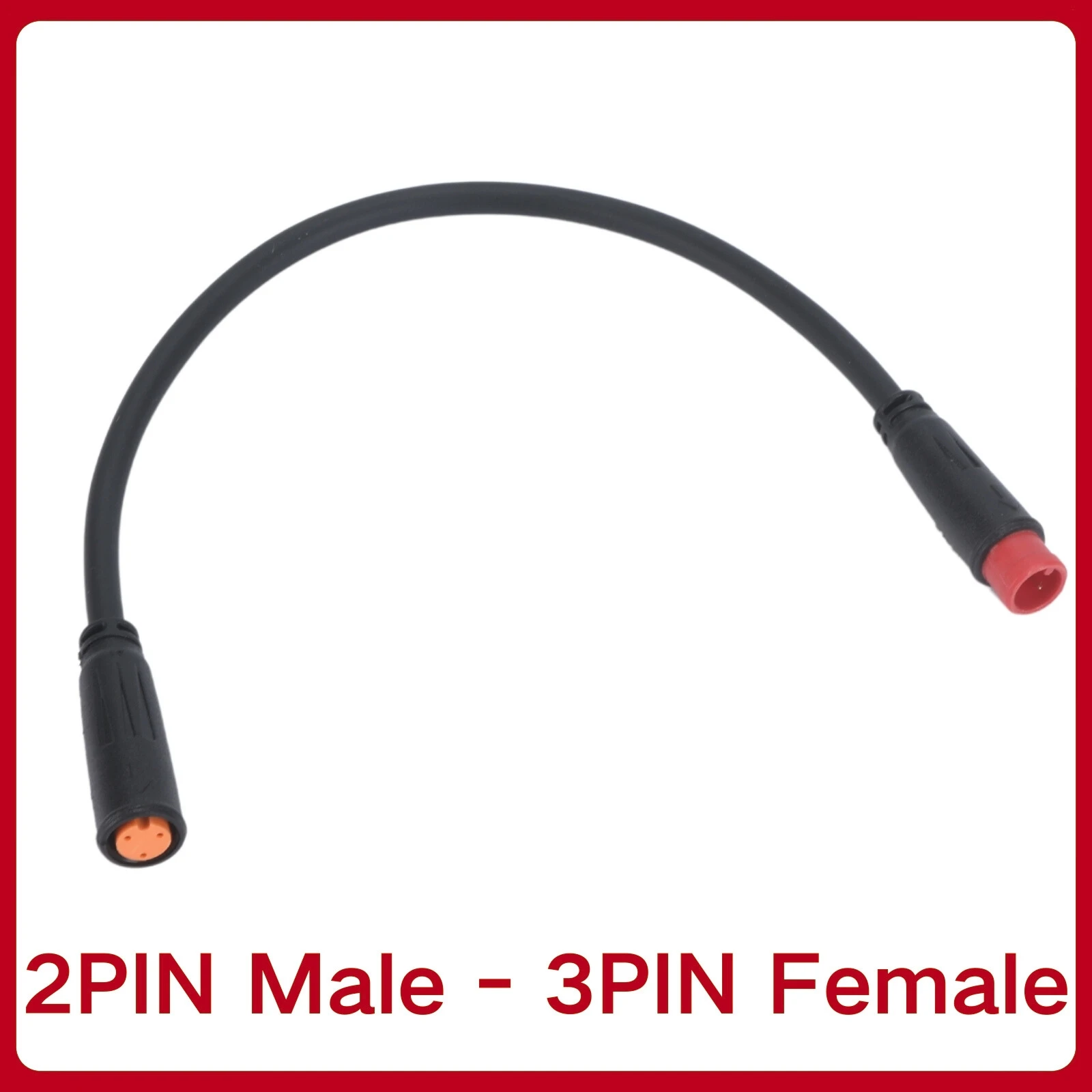 

M8 2PIN-3PIN EBIKE Brake Cable, Upgrade Your Electric Bike Hydraulic E-Brakes with Female-Male Converter Adapter, Red-Yellow