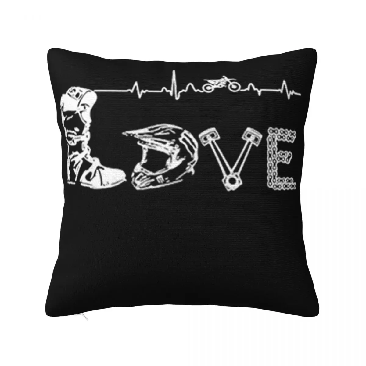 Motocross Love Letters With Heartbeat Surprise Better Male Halloween More Colors Lowest Price Dj Selling Swag Pillow Case