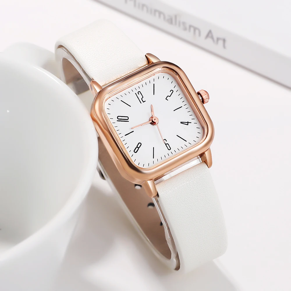 2PCS Elegant, Simple and Fashionable Women's Quartz Watch with Shining Bracelet Jewelry Set Suitable for Daily Wearing