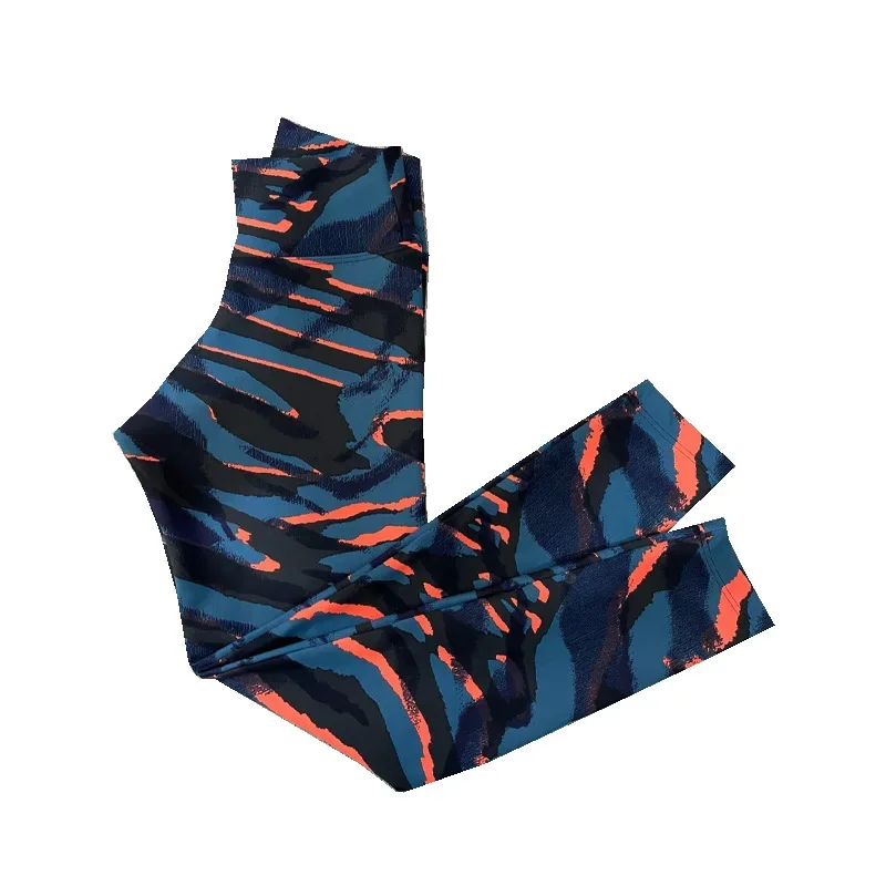 

Women's High-Waist Quick-Dry Printed Yoga Pants, 9/7 High-Stretch Workout Leggings for Running Pilates Training