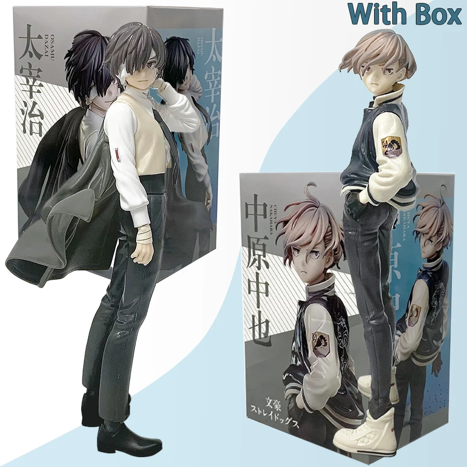 

22cm Anime Figure Bungo Stray Dogs Youth Dazai Osamu Chuuya Nakahara Figure PVC Model Cartoon Figure Decor Collection Toy Gift