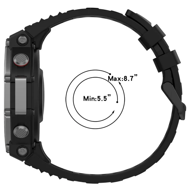 Two Color Silicone Strap For Amazfit T-REX 3 Smart Watch Wrist Band Original Replacement T Rex3 Bracelet Belt Accessories TRex