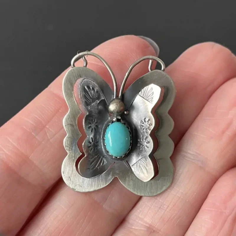 BKBK Boho Western Butterfly Turquoise Dangle Women Earrings Wedding Earrings for Christmas 4th of July Bridal Daily Party Jewelry for Ladies Girls
