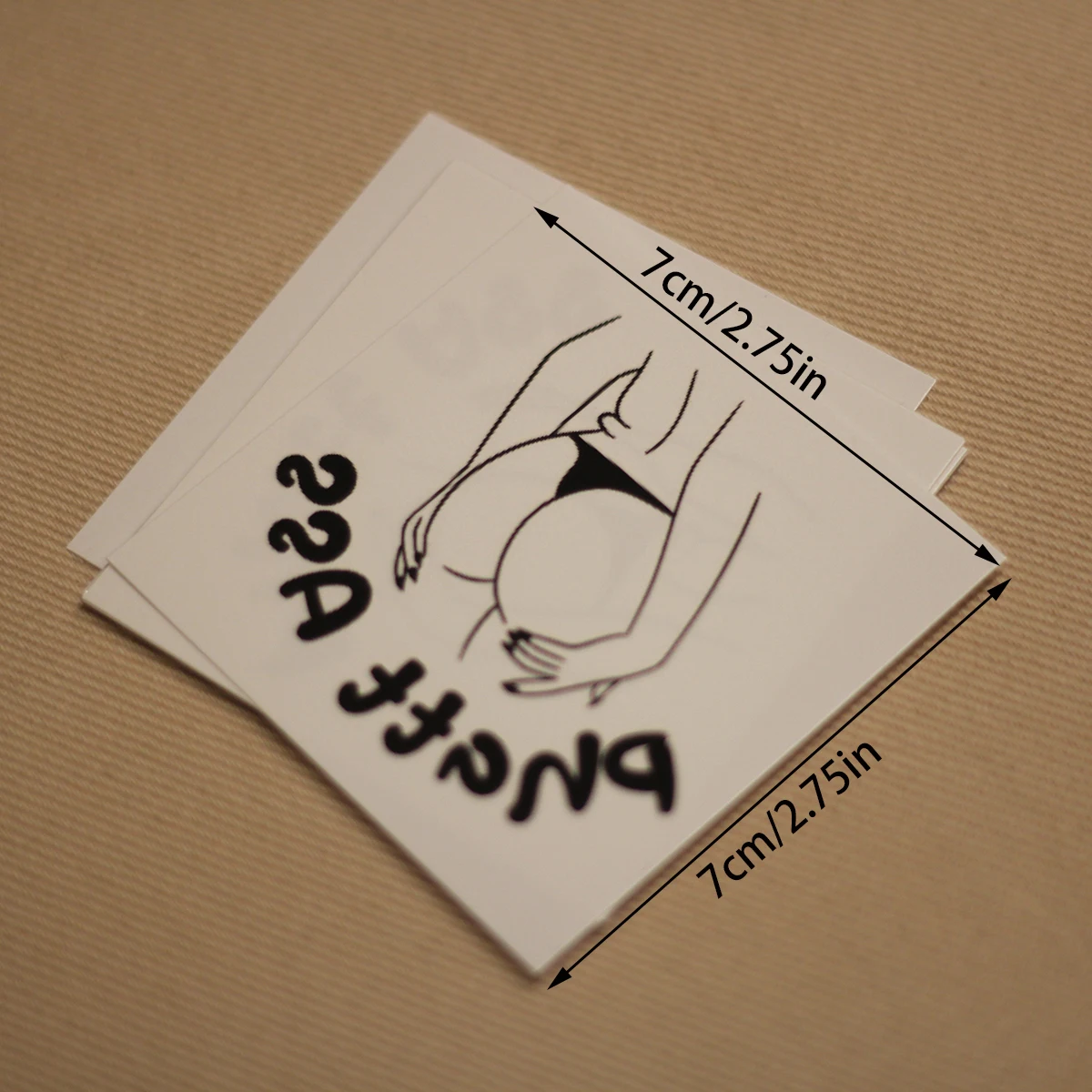 وشم مؤقت من فات الحمار - ملصقات فنية وهمية للجسم للرجال والنساء - تصميمات متمردين مقاومة للماء للاستعمال مرة واحدة للحفلات