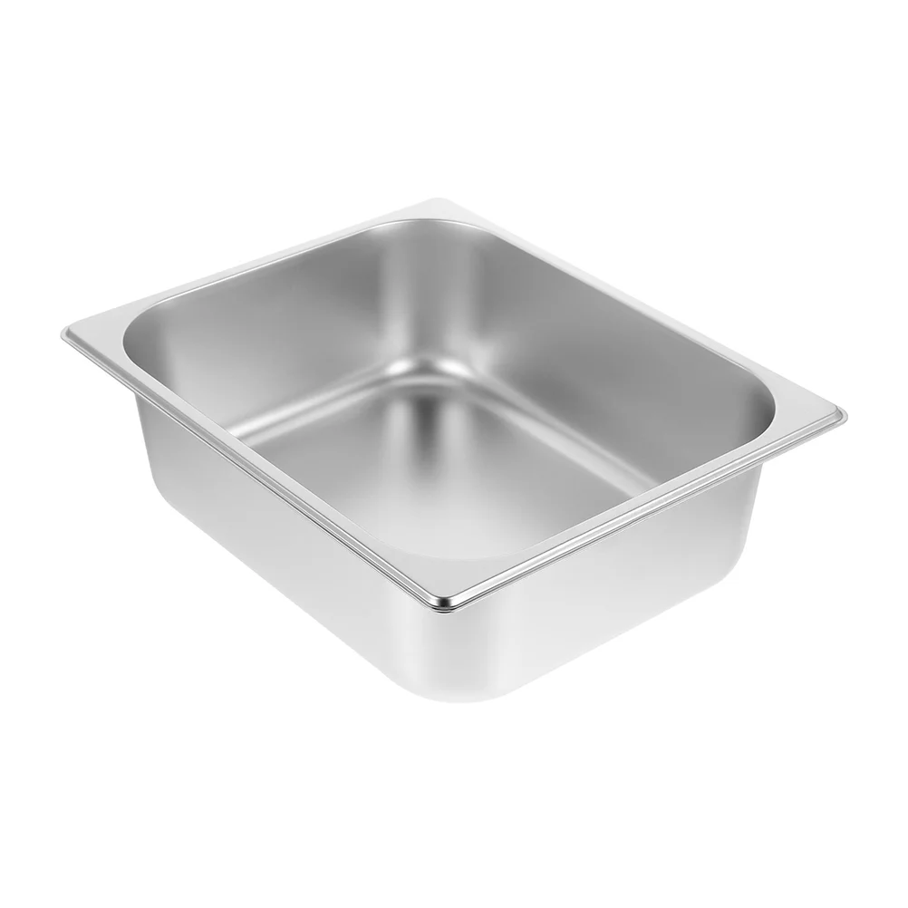 

Ice Cream Tub Buffet Food Serving Pan Server Tray Pot Dinner Basin Stainless Steel for Dishes Container Fruit Man Holder