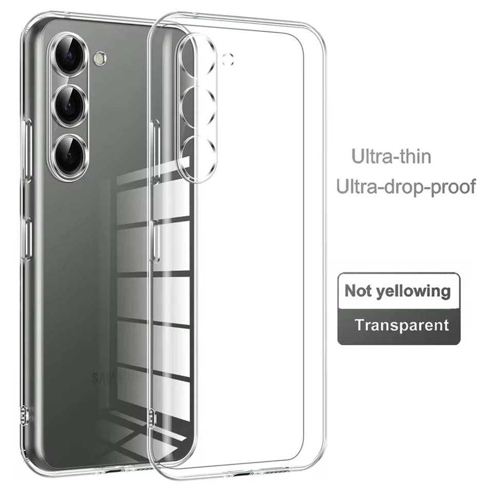 Custodia morbida in silicone trasparente per Samsung A56 A55 A53 A13 A52 A35 A34 A33 A54 A16 A15 A36 A51 A52S S24 S22 S21 S23 S25 Ultra