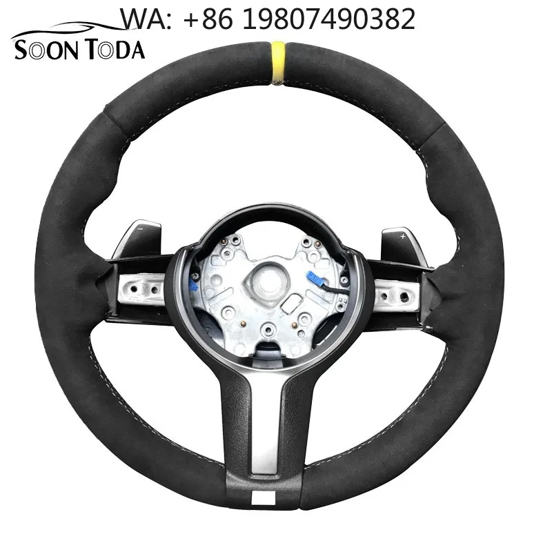 

M Performance Forged Carbon Steering Wheel Premium Grain Leather Wrap Custom Refit Replacement For New & Classic Sport Compact A