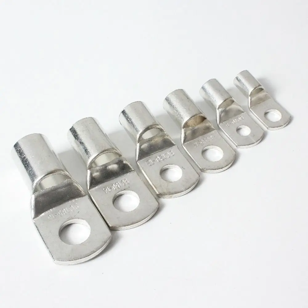 10Pcs 16-35mm2 Tinned Copper Bolt Hole Wire Nose Terminal Crimp Lugs Ring SC Type Cable Connector Kit