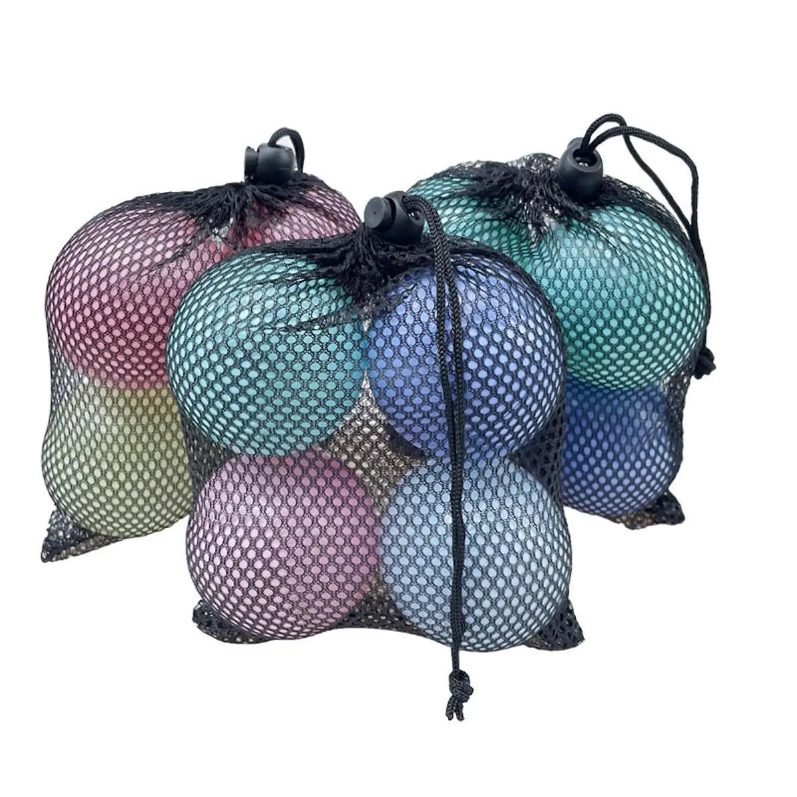 Compact Mesh Drawstring Pouch Large Capacity Nylon Storage Bag for Cosmetics Toys Camping Outdoor Activities