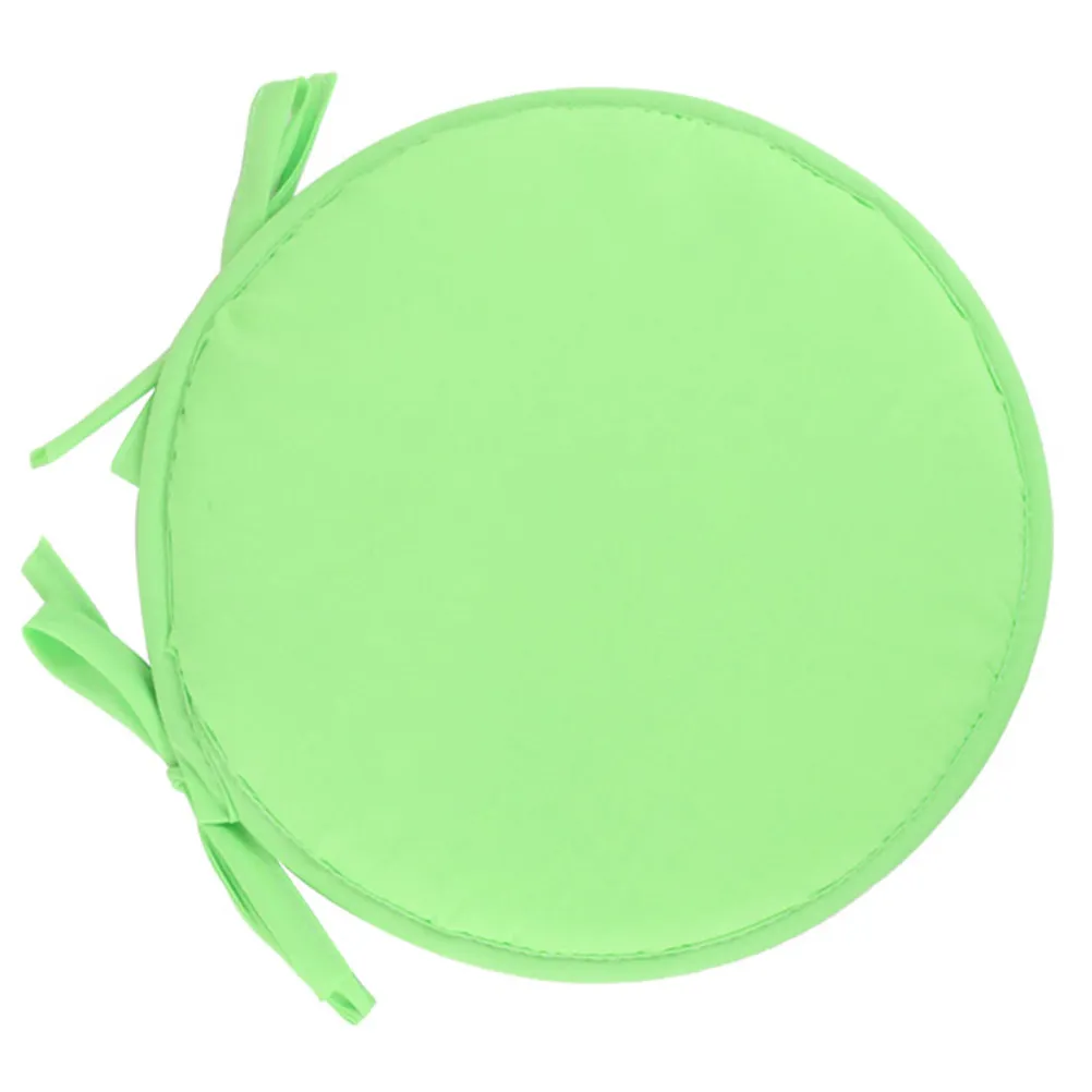 1Pcs Round Seat Cushion for Chair Dining Room Desk Stool Outdoor Premium Sponge Polyester Thickened Strap-Tie Design Home Decor