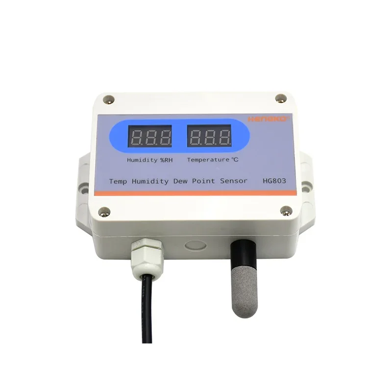 

HG803 Duct Stainless Steel Threaded Probe Display Temperature and Humidity Sensor Transmitter Rs485 for CAC HVAC