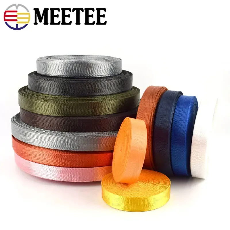 10Meters Nylon Webbing Tape 20mm Ribbon Backpack Strap Seat Band Bias Binding Bag Belt Clothes Craft Sewing Supplies Accessories