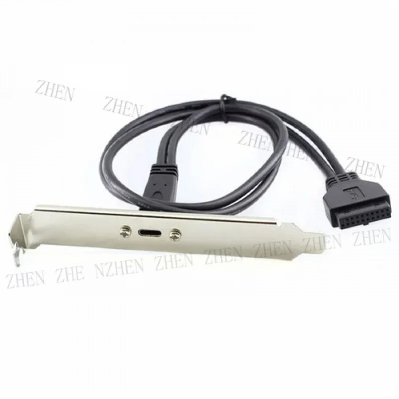 Y Y USB 3.0 20P FF Type C Port ATX Extension Cable Motherboard with Panel Bracket