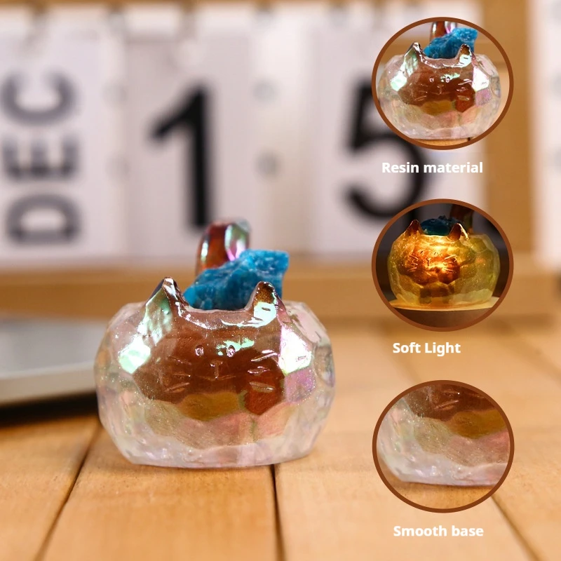 Neue süße Katze Kristall Serie Blind Box Harz Material Tier Design Desktop Ornament geheimnisvolle Box niedlichen Cartoon Home Dekoration