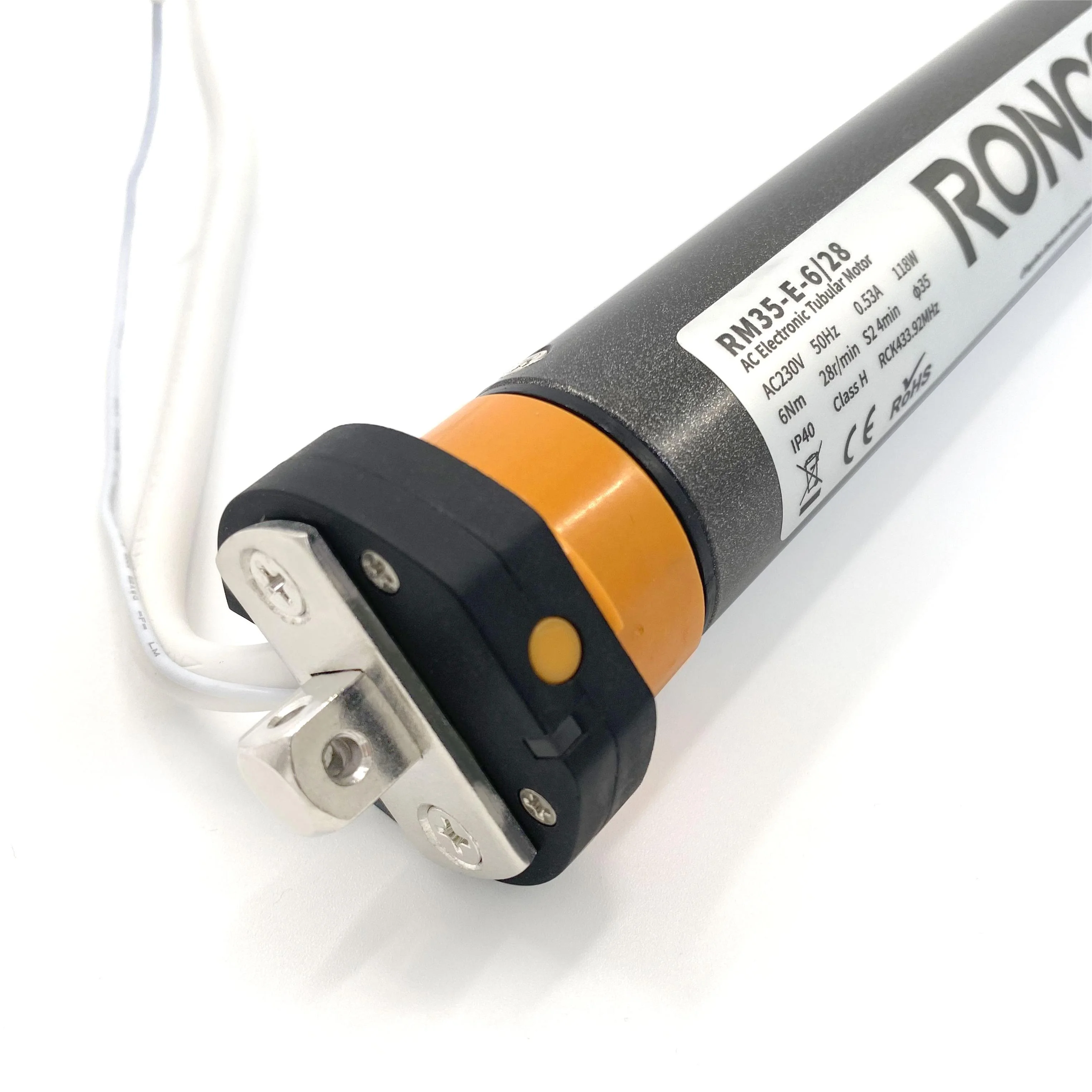 Motor tubular monofásico de alto torque para persianas enrollables RONCO 10-50NM AC IP40 120V-230V