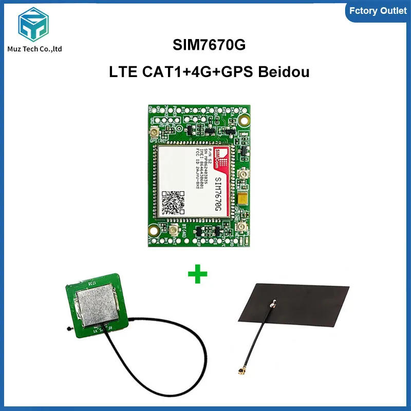 SIM7670G SIM7672G Core Board kit LTE CAT1 Module Support 4G GNSS Global bands Dual-row Pin Development Board With antenna