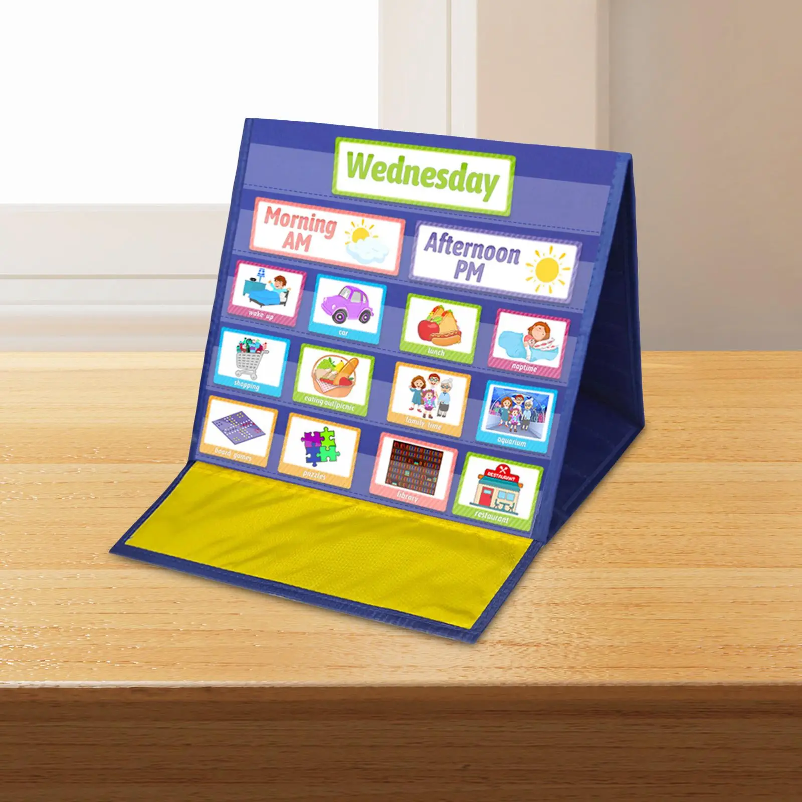Visual Behavioral Routine Tool,Kids Visual Schedule Chart Calendar Portable with Magnets Learning Materials for Home Behavior