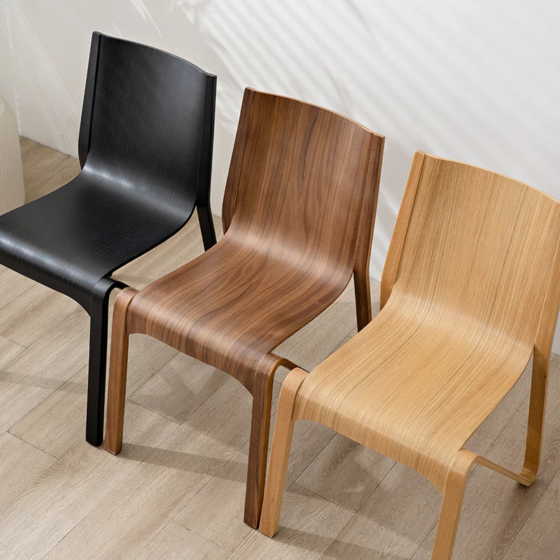 

Scandinavian Stacking Dining Chairs Minimalist Designers Chair for Cafe Modern Restaurant Seat Nordic Furniture Dressing Chairs