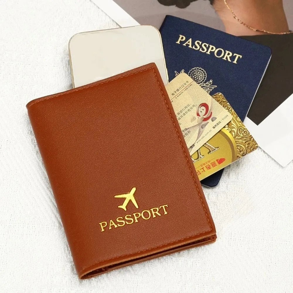 Multifunction PU Leather Passport Cover Travel Accessories Card Case Passport Clip Wallet Passport Holder Ticket Holder Female