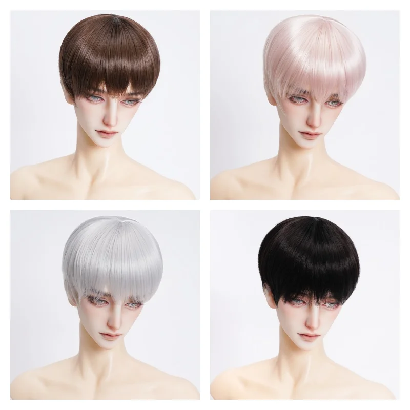 

Новый парик куклы 1/6 1/4 1/3 для куклы Bjd 30/45/60 см, мягкие шелковые короткие волосы, игрушки для девочек, платье, игровой домик, аксессуары для кукол, без куклы