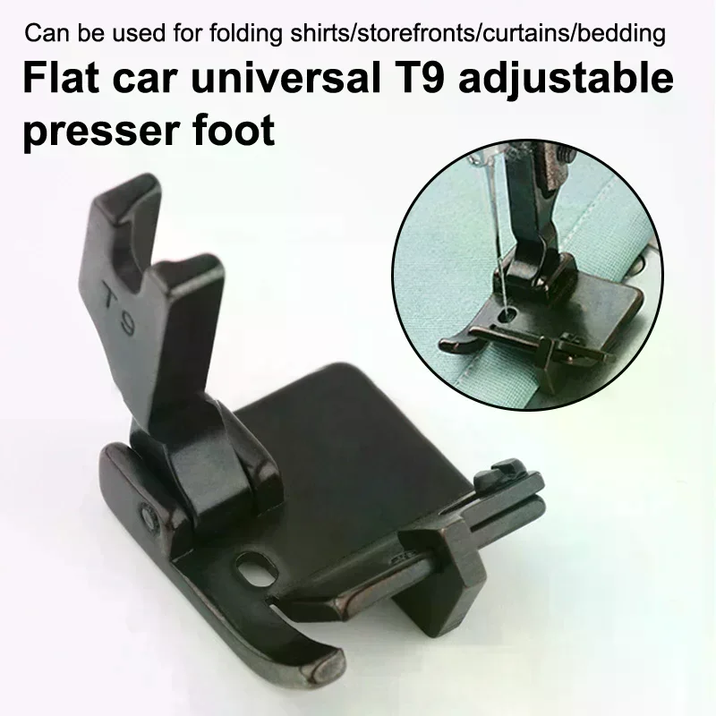 Adjustable Multifunctional Presser Foot Hemming Folded Rolling Edge Guide Feet Of Flat Car Industrial Sewing Machine Parts T9