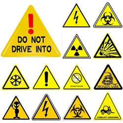 TRIANGLE SHAPED Do Not Metal Tin Signs Crossing Street Signs Amusement Park Scenic Retro Road Signs Country Retro Decorative