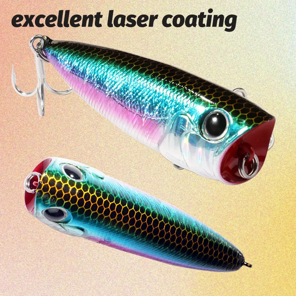 Top Water Drijvende Popper 8G 6.5Cm Lokken Stalen Bal Koperen Ballastbalanssysteem Swimbait Pesca Wobbler Minnow Pak Krukaas Aan