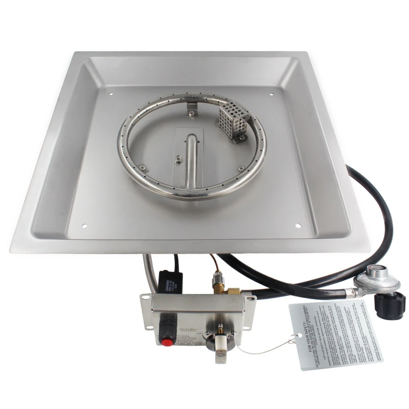 480Mm square concave brazier heater system gas propane liquefied gas low pressure stainless steel furnace