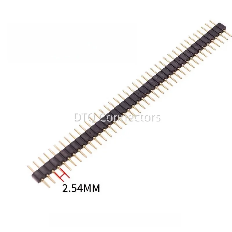 5Pcs 2.54mm 40Pin 1x40P/2x40P Round Male Female Header PCB Socket Board Single Row for Electronic Components