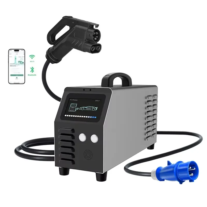 AP01 DC Portable EV Charger 7KW for Home Use Moveable Charging Station with CEE Plug 20A for CCS1 CCS2 GBT