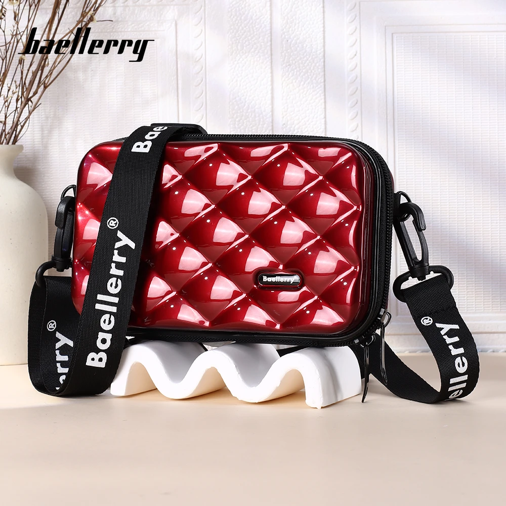 Women's Cosmetic Bag Fashion Mini Luggage Shape Ladies Makeup Bag Large Capacity Travel Female Wallet Shoulder Crossbody Storage