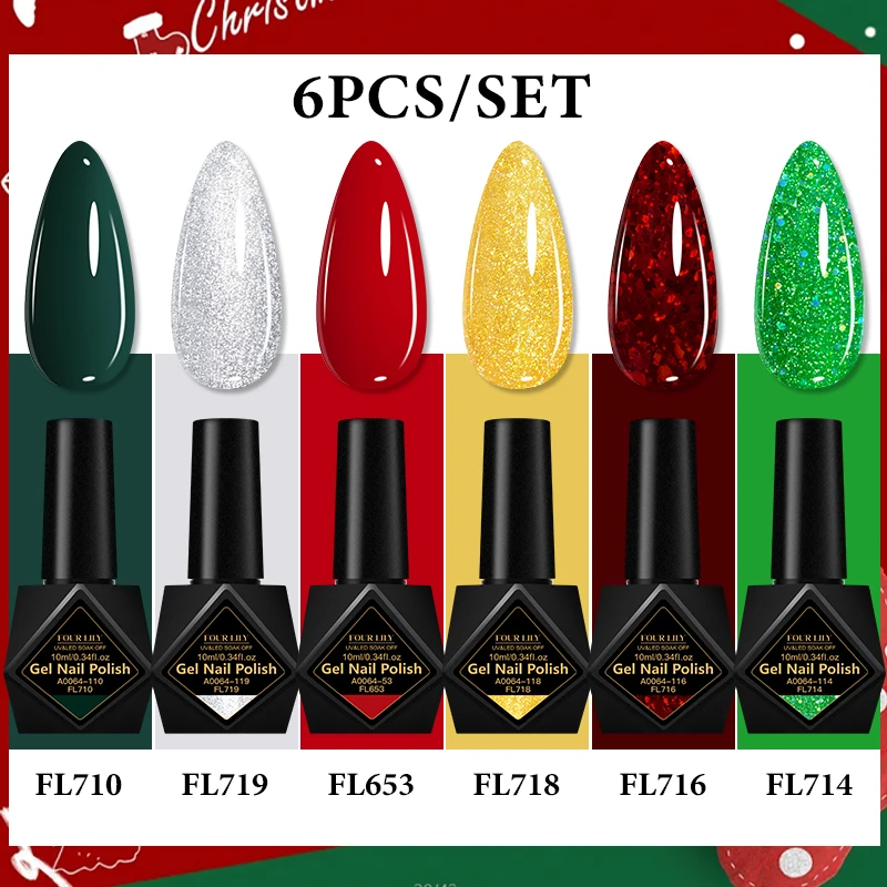 6 قطعة/المجموعة عيد الميلاد نمط هلام مسمار البولندية TPO هيما الحرة الأشعة فوق البنفسجية LED نقع قبالة مستلزمات الأظافر DIY بها بنفسك مانيكير جودة صالون طويلة الأمد