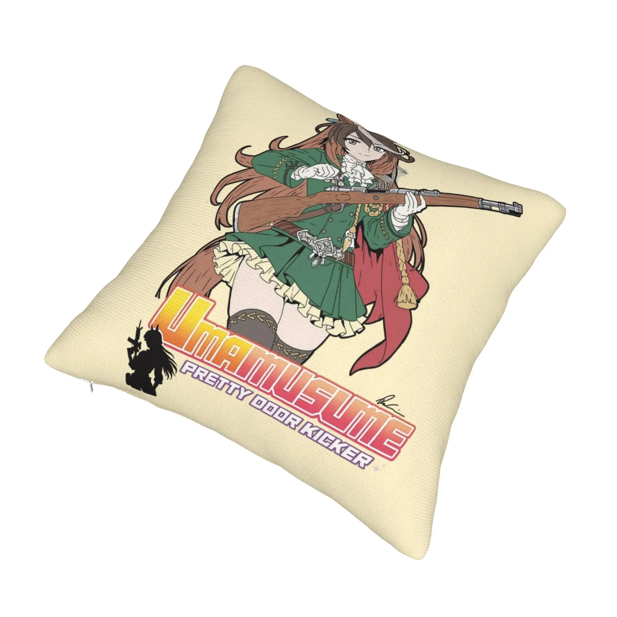 Umamusume Pretty door kicker Syboli Rudolf Pillowcase Soft Polyester Cushion Cover Decorative  Pillow Case Cover Living Room