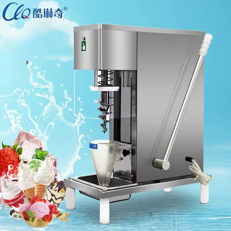 Swirl Mixing Fruit Yogurt Ice Cream Gelato Blending Mixer Machine New Zealand Real Fruit Ice Cream Machine Automatic